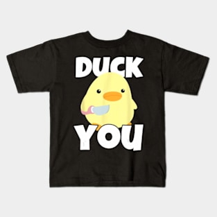 Duck You Duck With Knife Humorous Kids T-Shirt